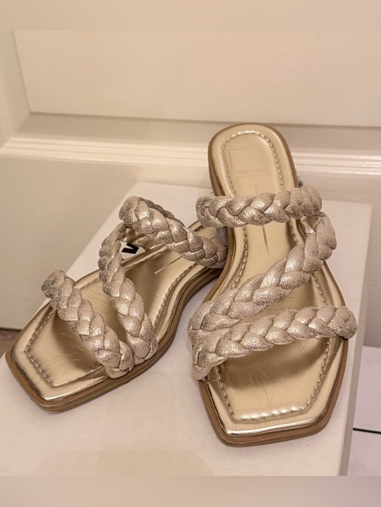 Dolce Vita Shoes - Dolce Vita: braided gold slide sandal size 6
